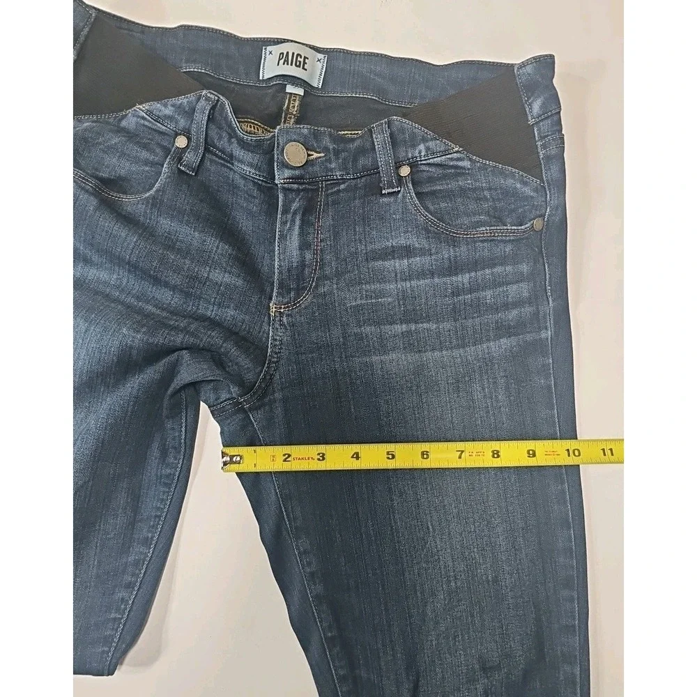 Paige Verdugo‎ Ultra Skinny Maternity Jeans Dark Wash Blue Size 27 Side Panel